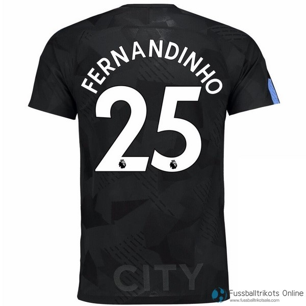 Manchester City Trikot Ausweich Fernandinho 2017-18 Fussballtrikots Günstig
